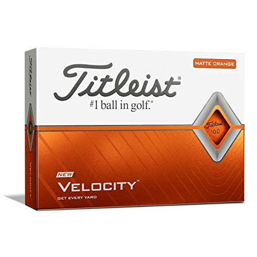 Titleist Unisex Velocity Golfball, matt, Orange, Einheitsgröße