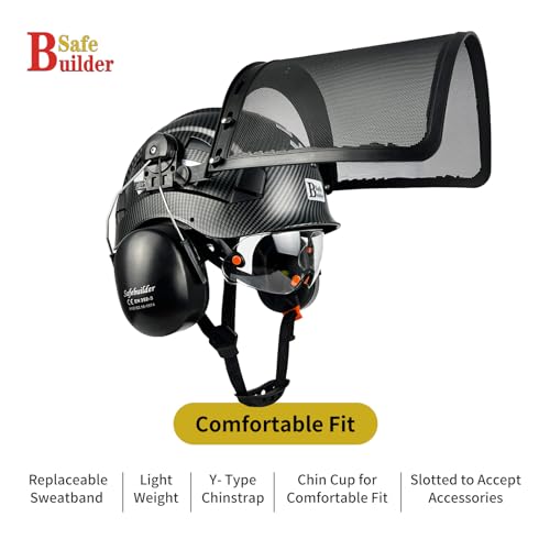 SAFEBUILDER 30dB Ear Muffs Hard Hats Type Safety Earmuffs For Safety Helmet Hearing Protection Earmuffs ANSI S3.19