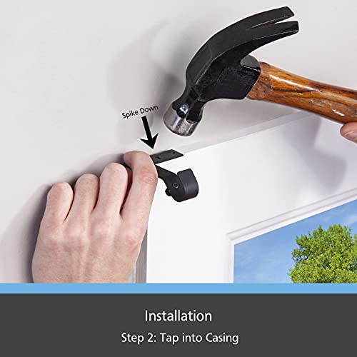 Kenney Fast Fit 5/8" No Measure Curtain Rod Brackets, Matte Black #TOP2