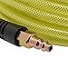 Interstate Pneumatics HU54-050H44BS 1/4 Inch x 50 ft Rhino PolyFlex Yellow Polyurethane Hose With 1/4 Inch Industrial (I/M Style) Brass Coupler and Steel Plug