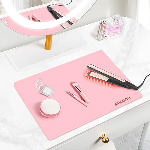 Silicone Makeup Mat for Vanity, 15.7" x 11.8" Heat Resistant