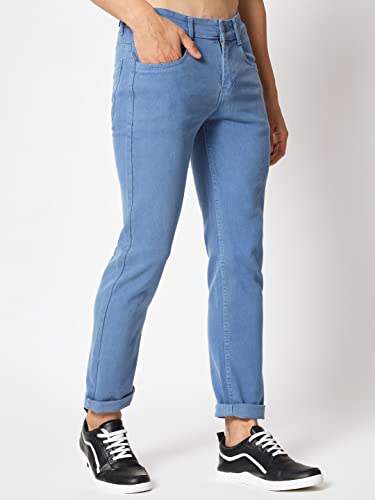 Image of KARGEENS Men Kargeens Men's Jeans Pant Slim Fit Stretchable Casual Wear Low Rise Cotton Blend Denim