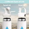 Stainless steel water bottle with a straw lid - Chasing Stillness