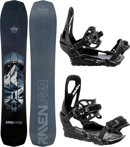 RAVEN Snowboard Set: Snowboard Raven PRO Legend + Bindung s230 (160cm Wide + Bindung s230 Black M/L)