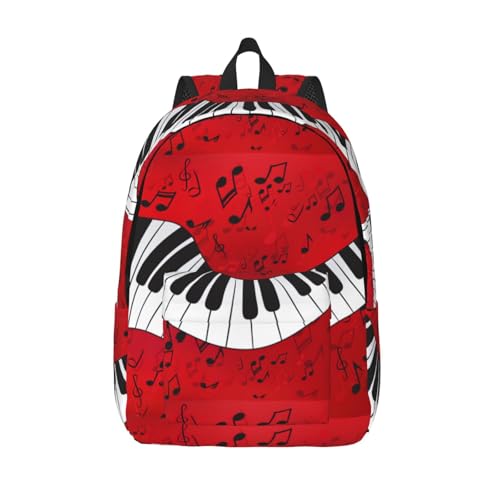 Sac à dos imprimé notes de musique piano en toile de coton WURTON souple et léger