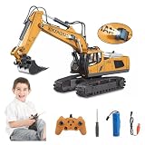 NOVAKA Juguete de Excavadora RC, 1:20 Excavadora Control Remoto RC Juguete 11canal Alloy, Luces y Sonidos Simulados,...