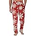 WENKOMG1 Pajama Men Pants - Xmas Tree Snowflake Santa Print Pj Bottoms Elastic Waist Casual Lounge Sleep Pant Bottoms Mens Knit Pajama Clothes Fashion Pantalones De Pijama Navideños (S - Red)