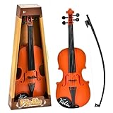 Violín para Principiantes, violín para niños Principiantes, Juguete de Cuerda Ajustable con Sonido simulado pequeño de Grano de Madera