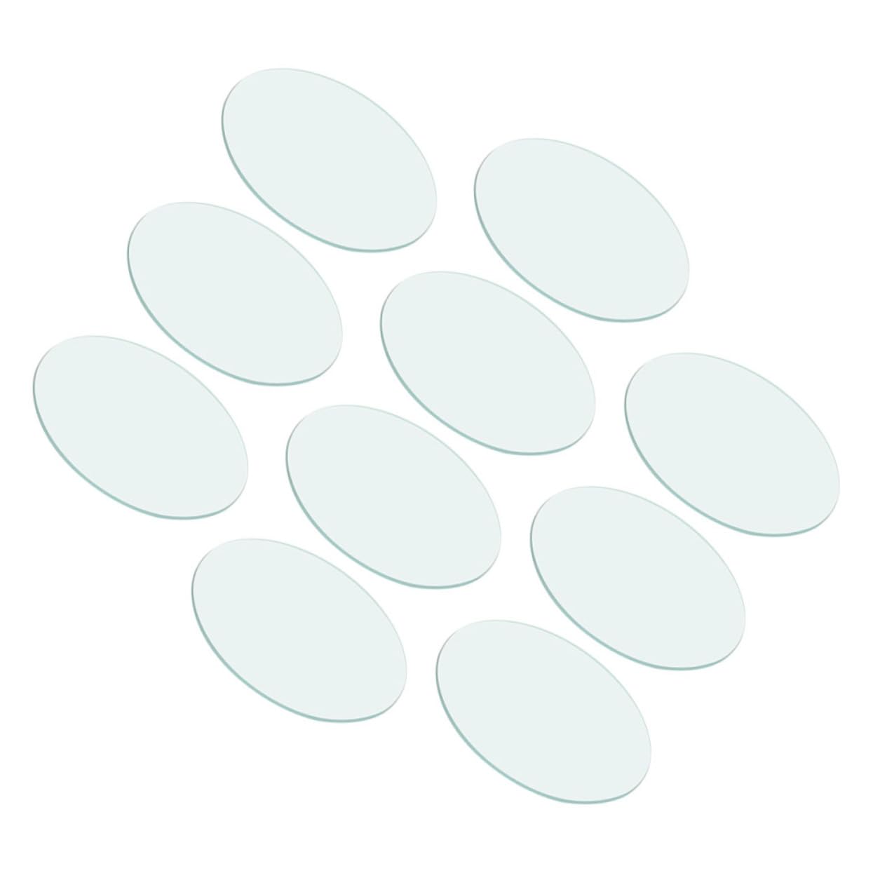 Amosfun 10 Stück Runde Uhrgläser aus Glas Flache Becherglasdeckel als Chemiebecherabdeckung für Labor und Chemieunterricht Transparentes Material
