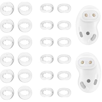 Pontas auriculares compatíveis com Galaxy Buds Live SM-R180 12 pares branco sl