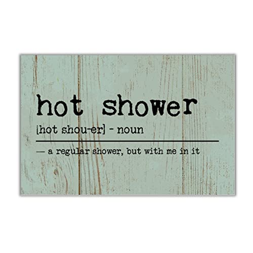 Panneau en bois Hot Shower Evans1nism décoration murale maison 30,5 x 45,7 cm