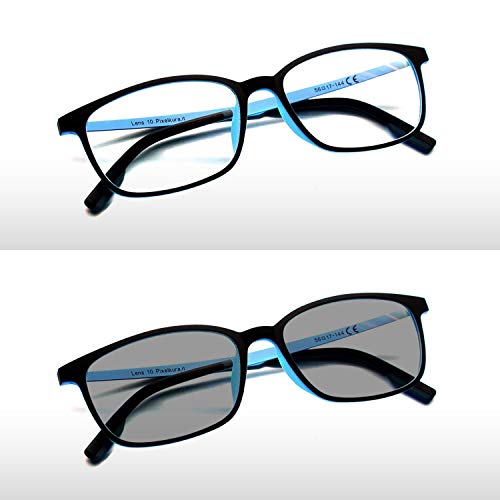 Pixel lens Sunny fotocromatische bril voor pc, tv, tablet, gaming. Contragewicht ogen, maximaal comfort Visivo, licht frame, blauwe lampen, 41% en UV - 100% universiteitstests. SUNNYSKY
