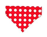 Valentines Day Lipstick Red White Polka Dot Rockability Dog Bandana Dogwear Petwear No Tie Slip On N