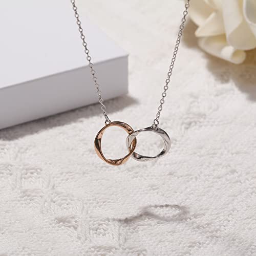 Sereney Sterling Silver Mother Daughter Necklace, Mom Necklace As Mothers Day Gifts For Mom From Daughter, Daughter Necklace As Daughter Birthday Gift From Mom, Mother Daughter Jewelry Gifts From #TOP1