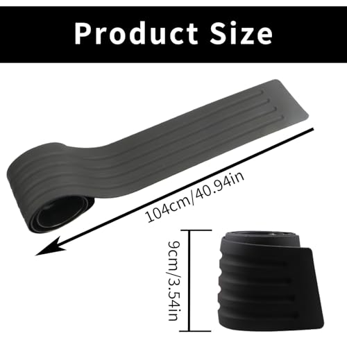 DNSHAN Universal Car Rear Bumper Protector Anti-Scratch Rubber Rear Bumper Protector | Car Rear Bumper Guard | Scratch Resistant & Easy Install | Suitable For Cars, SUVs, Trucks | 41''*3.54'', Black
