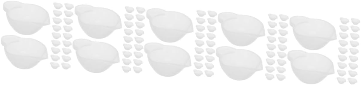 HOMSFOU 100pcs Silicone Mixing Cups for Crafts Epoxy Molding and Measuring Tools Flexible Non-stick Silicone Bowls for Jewelry Making and Art Projects