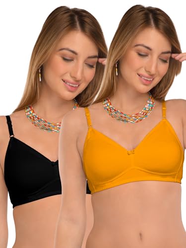 Image of DAISY DEE Women's Girls Cotton Non-Padded Wirefree Seamless Full Coverage Comfortfit Everyday Use T-Shirt Bra - NDSZN