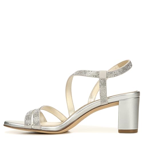 Naturalizer Women's Vanessa Heeled Sandals, Silver, 7.5 Wide by Naturalizer - Image 9