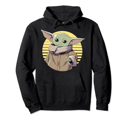 Pullover Hoodie Star Wars The Child Sunset Circle, vêtement imprimé de science-fiction pour adulte