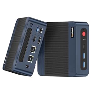 BOSGAME P3 Lite Büro-Gaming-Mini PC, Ryzen 7 6800H (bis 4,7 GHz), 32 GB DDR5 RAM, 1 TB PCIe 4.0 SSD Small PC, USB4/HDMI 2.0/DP, 8K Dreifach-Display, Dual-RJ45-LAN, Wi-Fi 6E, BT 5.2, mini Computer
