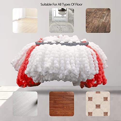 4Pcs Spin Mop Heads Replacements Compatible with Vileda,O-Cedar,Mop Head Refills for Floor Cleaning,Triangle Shape