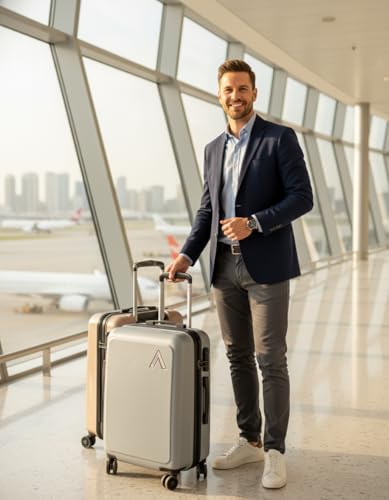 Image of Aristocrat Chromium Cabin 55 Cm(Small) 8 Wheels Trolley Bags for Travel Hard Case Luggage, Lightweight Bag with Combination Lock & Robust Trolley with 5 Years Warranty (Brown)