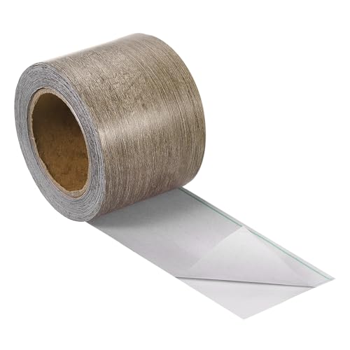 Image of uxcell Wood Grain Tape, 2 inch x33 Ft Self Adhesive Wood Grain Repair Patch for Baseboards, Doors, Floor Repair, Furniture Home Decor Gray Oak