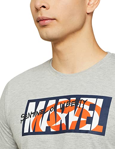 Image of Marvel Avengers by Wear Your Mind Men Round Neck Short Sleeves Knitted T-Shirt