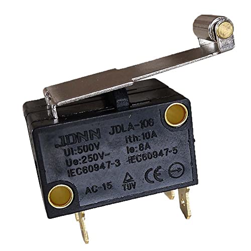 JDLA-106 4 pines Interruptor de límite pequeña mango largo Tipo doble Interruptores de limitación control microeléctricos para equipos mecánicos 500/250V 10/8A,paquete de 2