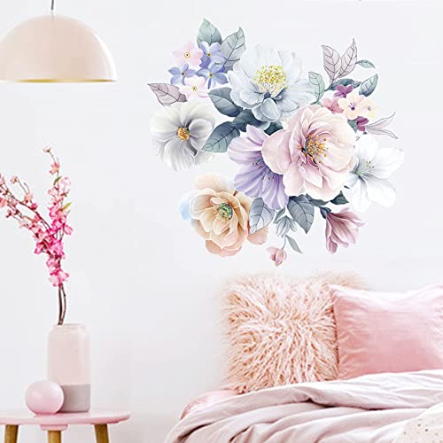 Vinilo decorativo floral Peony para pared tamaño 90x30 cm miniatura 7