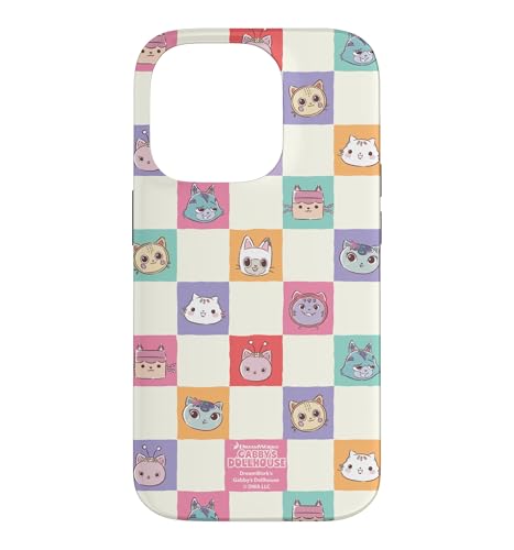 �M���r�[�̃h�[���n�E�X Checkerboard Faces All Over Print �X�}�z�P�[�X iPhone 14 Pro �p