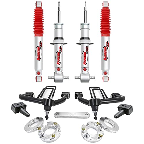 ReadyLIFT SST Lift Kit and Rancho RS9000XL Shocks for 2015-2020 Ford F-150 4WD | Provides 3.5 Inch Front and 2 Inch Rear Lift, 35 Inch Max Tires | Includes TrendsAuto Decal | 69-2300 RS999836 RS999316