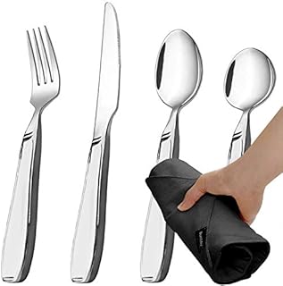 BunMo Weighted Utensils for Tremors and Parkinsons Patients - Heavy Weight Silverware Set