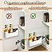 Wonderjune 4 Pack Adhesive Cabinet Door Organizer, Lid Organizer Wall Mounted Pantry Door Organizer Bin Holder for Lid Wall Organizer for Kitchen RV Bathroom (Classic,Same Size)