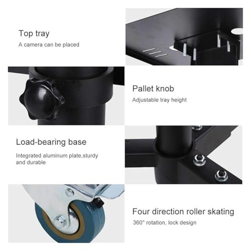 Soporte móvil ajustable para TV con ruedas miniatura 3