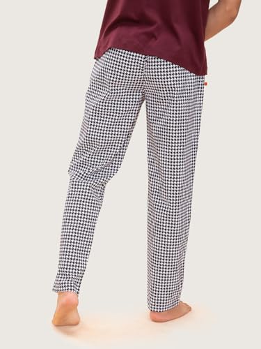 DAMENSCH Regular Fit Cotton Blend Woven Casual Style Pyjama Dual Pockets Breathable Microfibre Waistband Anti-Bacterial Stretchable Soft Comfortable Pyjama For Men