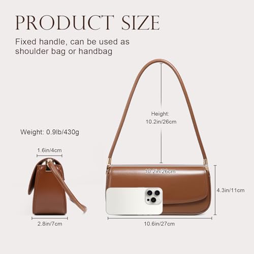 Leather Shoulder Bags for Women, Mini Cute Everyday Purses Trendy, Women's Hobo Handbags with Magnetic Closure4