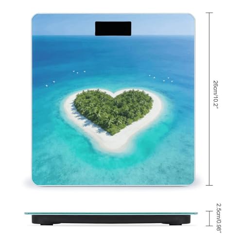 Báscula digital de baño con vidrio templado y pantalla LCD miniatura 2