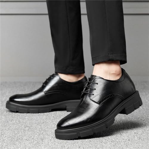 Men's Elevator Shoes Comfortable Business Oxford Shoes with Height Increase Insoles Lace Up Office Business Shoes4