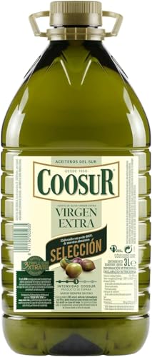 COOSUR - Aceite de Oliva Virgen Extra Selección, Ideal para Cocinar, Repostería o en Crudo - Garrafa PET 3 Litros