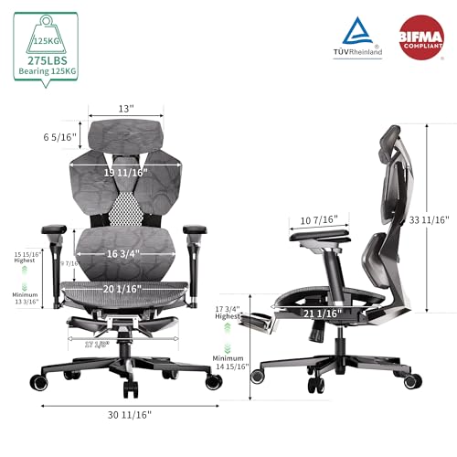 JWX Cyberchair Pro Max com suporte lombar, cadeira ergonômica para jogos com ajuste de profundidade