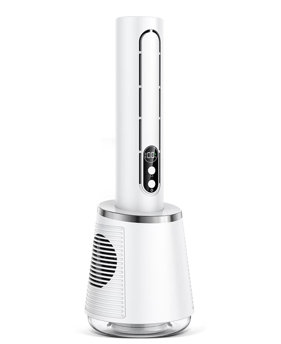 Ventilador moderno sin hojas para refrigeración con hielo, para oficina, hogar, mesa, agitación eléctrica, columna silenciosa, torre, 5 velocidades de viento, oscilación de 35°, circulación