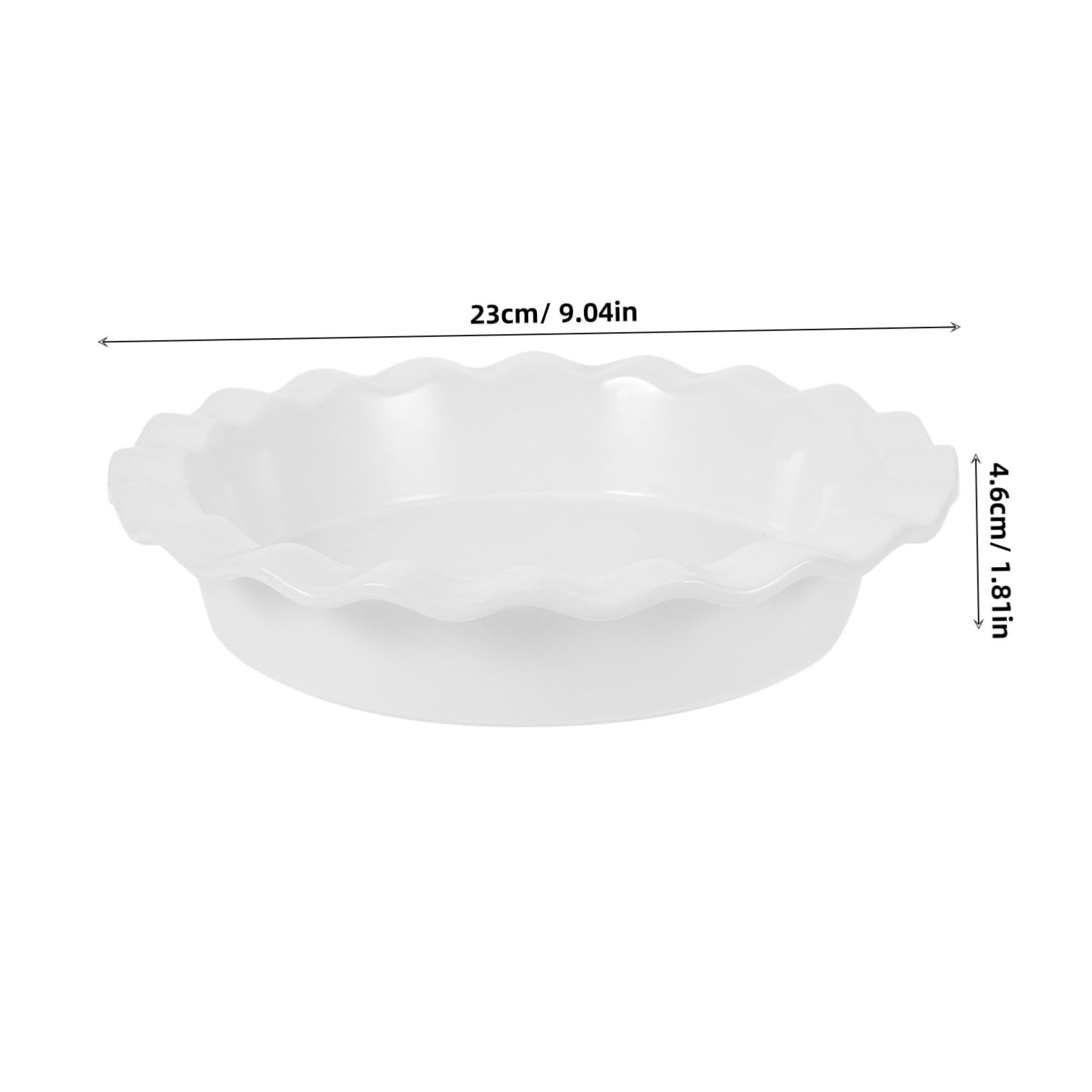 Teglia Rotonda da Forno in Ceramica Bianca, 1 Pezzo