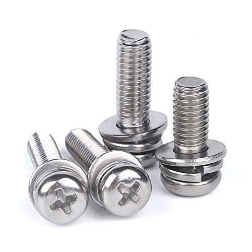 YOFASEN 50Pcs M2.5 Machine Screws Pan Head Screws Kit Set