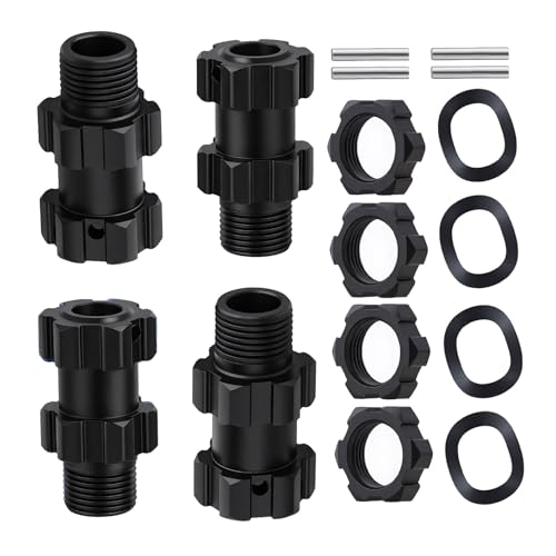 Moyeux hexagonaux 17mm Arrma Mojave Kraton avec décalage 16mm noir