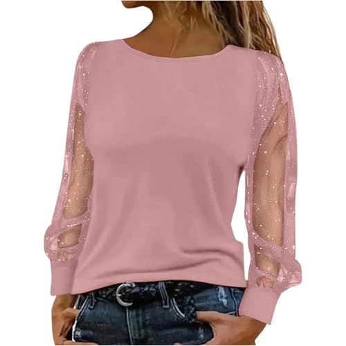 Haut Femme Chic Et Elegant, Blouse Femme Mi Longue Transparent Tenue Dentelle Mode Top Taille Haute Manche Longue Fashion Guinguette Haut Perfecto Carnaval...