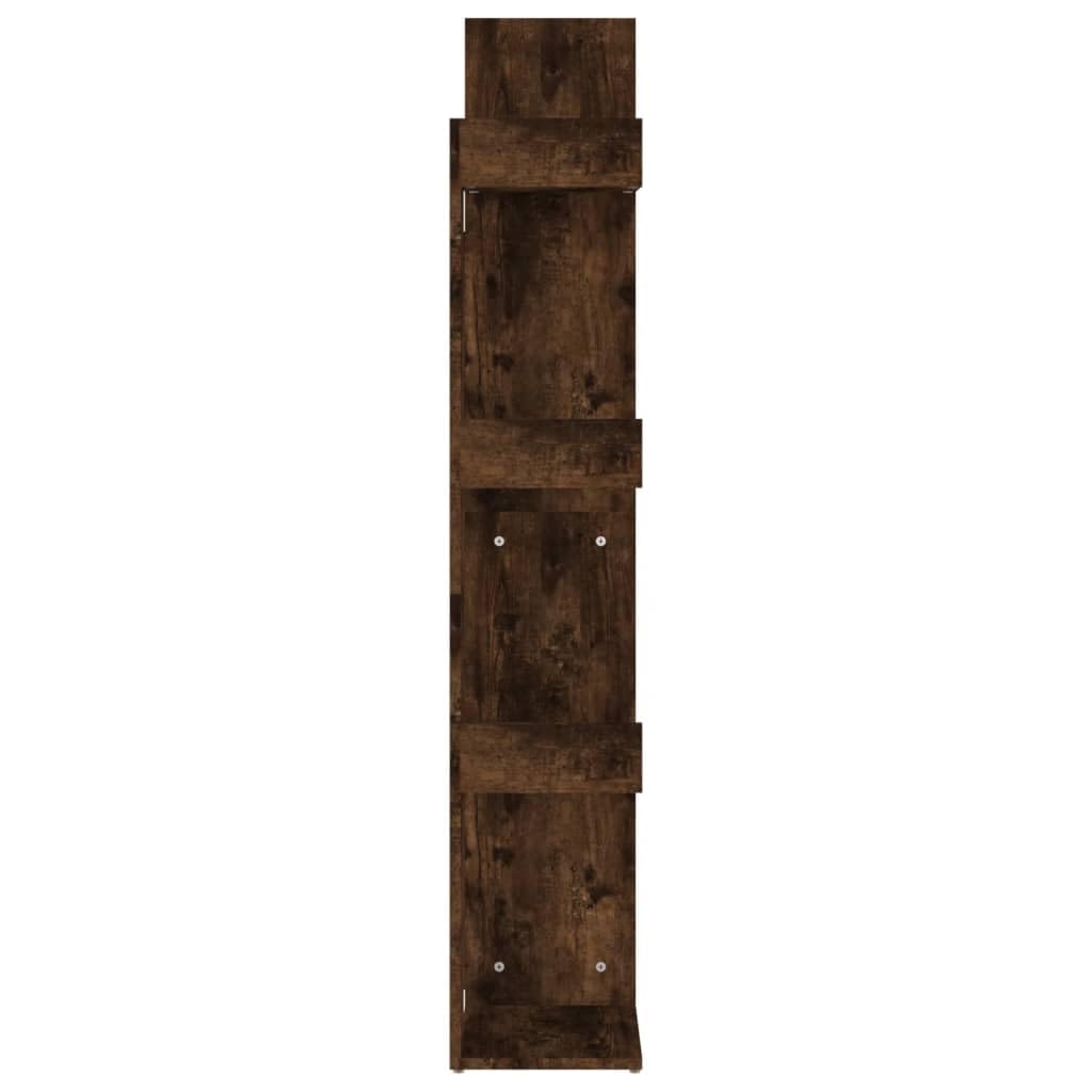 Générique Regał w kształcie drzewa 48 x 25,5 x 140 cm, regał z drewna inżynieryjnego wędzonego dębu, naturalny design do salonu, przechowywania książek, płyt CD, czasopism i dekoracji