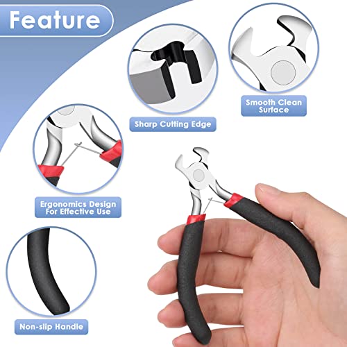Image of Jewelry Pliers, End Cutting Pliers End Nippers for Zipper Install Stops Repair