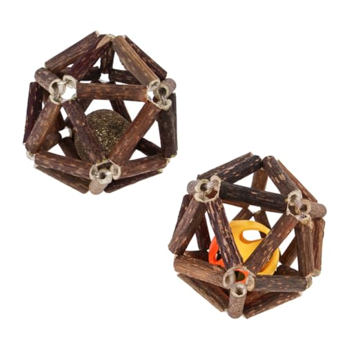 BESPORTBLE 2個 タデ 臼歯 ボール 猫 噛む 猫用 犬 おもちゃ 小型 犬用 小型 犬 おもちゃ 子犬用 おもちゃ 子猫用 子猫 遊ぶ ボール ペット おもちゃ