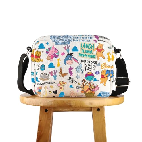 Image of POFULL Cartoon Bear Gift Cartoon Animals Lover Crossbody Bag (Cartoon Bear HCross)